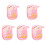 5Pièces Accessoires Bain Éponge Rose Compacte Facile À 4