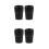 4Pièces Cendrier Auto Portable Design Noir Facile À Nettoyer 5