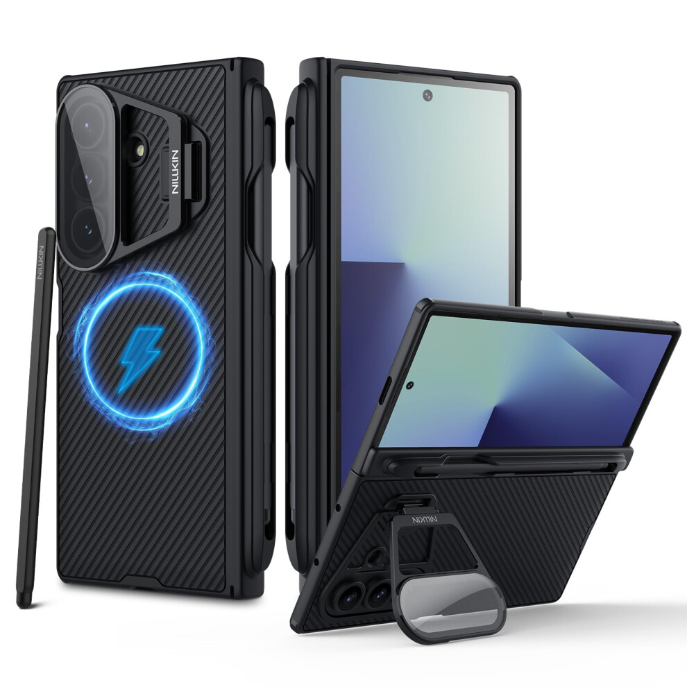 Photos - Case Nillkin Magnetic  for Samsung Galaxy Z Fold 7 ? CamShield Prop  with Transparent Camera Cover & S Pen, Shockproof, P 