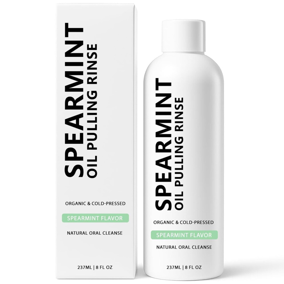 Organic Coconut Oil Fluoride Mouthwash Whitening Herbal Blend for Gum Health Fresh Mint 237ML