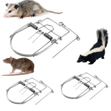 3 Pack Small Animal Trap with Safety Lock, Spring Loaded Mouse Cage for Mice, Squirrels, Groundhogs
