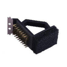 3 in 1 BBQ Grill Cleaning Brush with Scraper, Heavy Duty Copper Wire Grill Scraper Brush