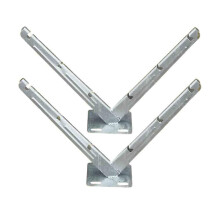 Hot Dip Galvanised Razor Wire V Bracket for Secure Barbed Fence Mounting, 1 Pair, 55x14x32cm