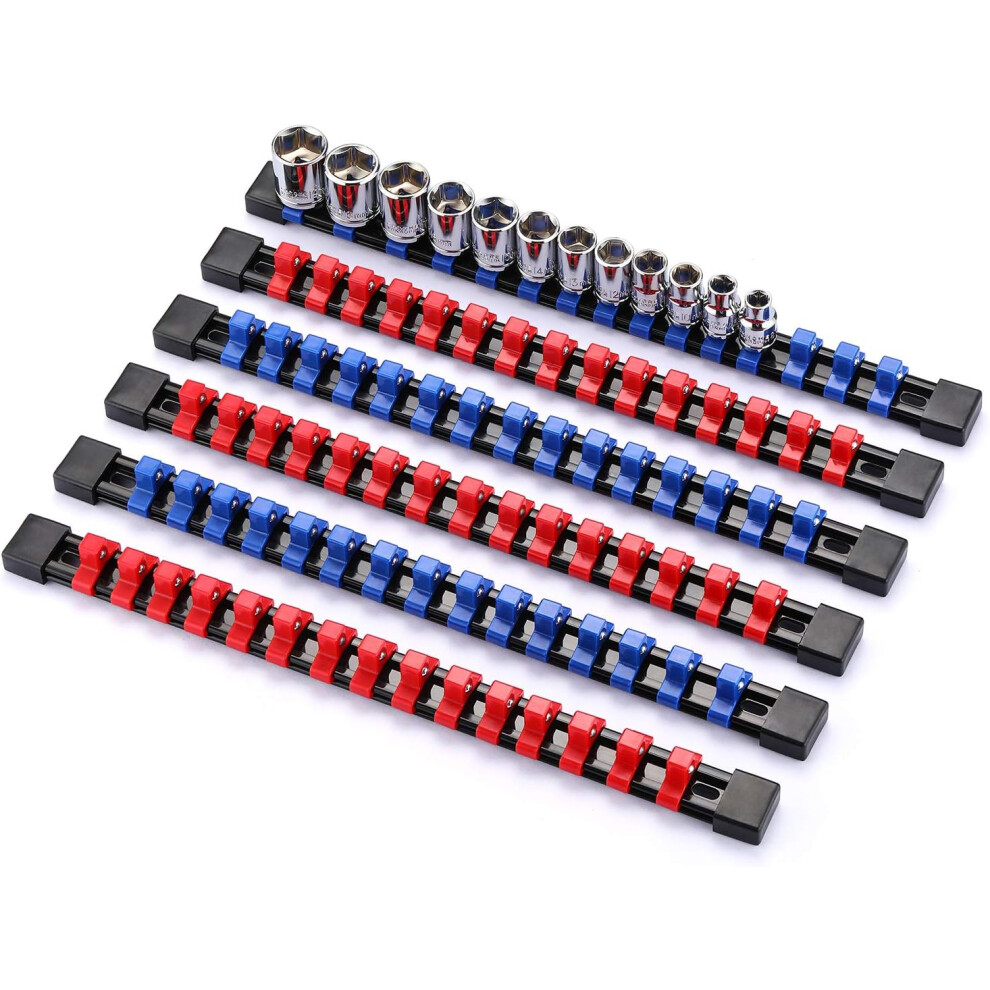 Autojack 6 Piece 3/8" Drive Socket Organizer Rails 5060504003599