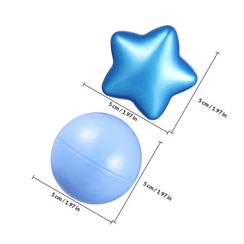 100 Pièces Balles Plastique Étoile Thème Océan Bébé 1