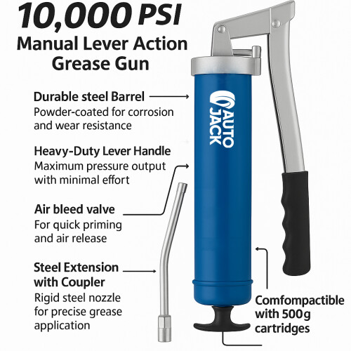 Autojack Heavy Duty Grease Gun with 10,000 PSI 1