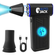 Autojack Mini Cordless Blower Jet Fan Compressed Air Duster 130000RPM, 60m/s 4-Speed Turbo Airflow
