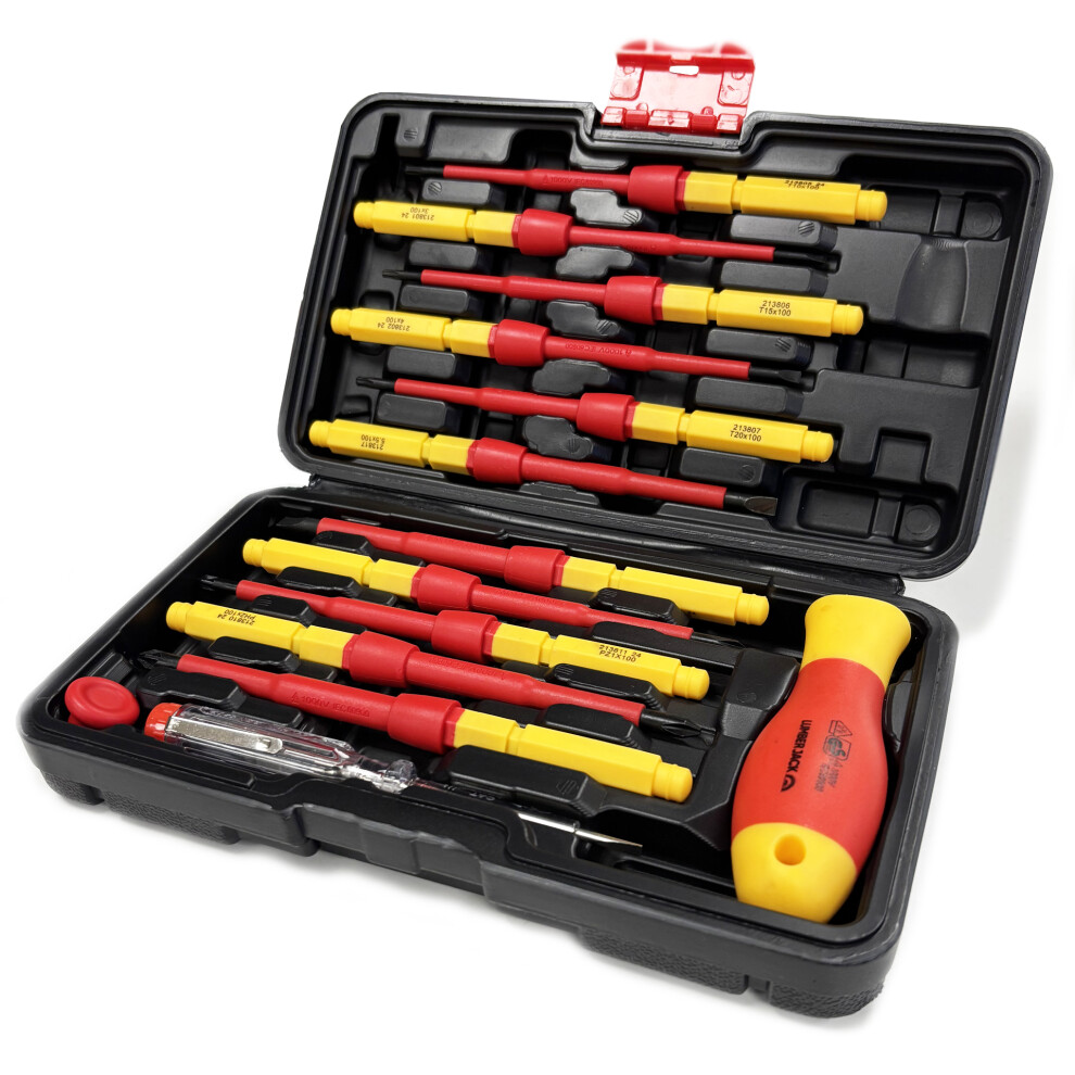Lumberjack 13pc VDE Insulated Screwdriver Set 1000V with Case & Tester - Image 4