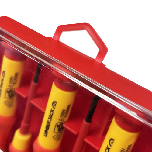 Lumberjack 6pc VDE Precision Screwdriver Set, Chrome Vanadium Steel, Phillips & Flat Head, For Electrical Work 2