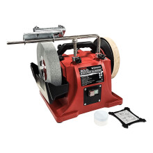 Lumberjack 200mm Professional Wet Stone Sharpener System Includes Leather Honing & 220 Grit Grinding Wheel