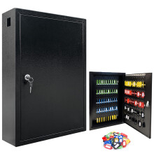 Lumberjack Key Cabinet Secure Storage for 100 Keys with Lock & Adjustable Hooks