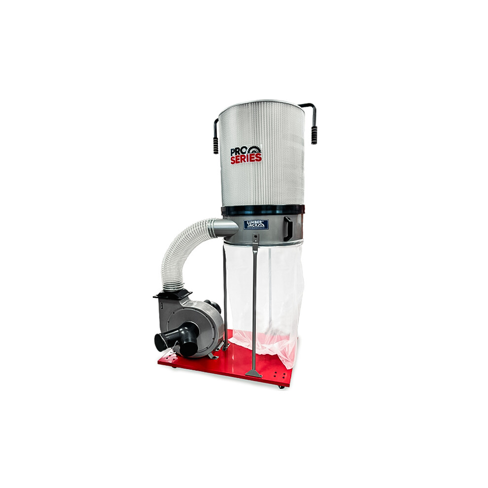 Lumberjack Unisex Red Pro Series 1500W Single Bag Dust Collector 203L Filtration 1 Micron Particles Includes Wheels In | : 1000Mm X 1000Mm - Image 4