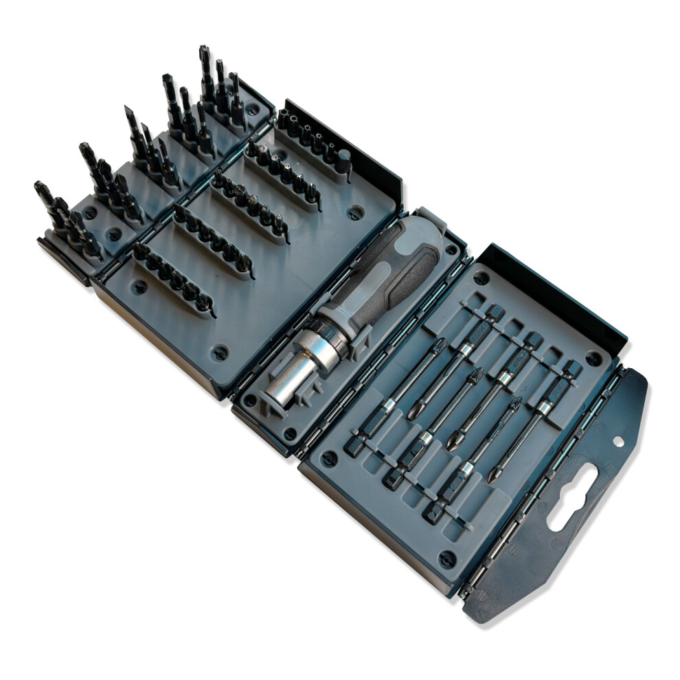 Lumberjack 52 Piece Impact Screwdriver Ratchet Bit Set Includes Plastic Carry Case 5060504002967