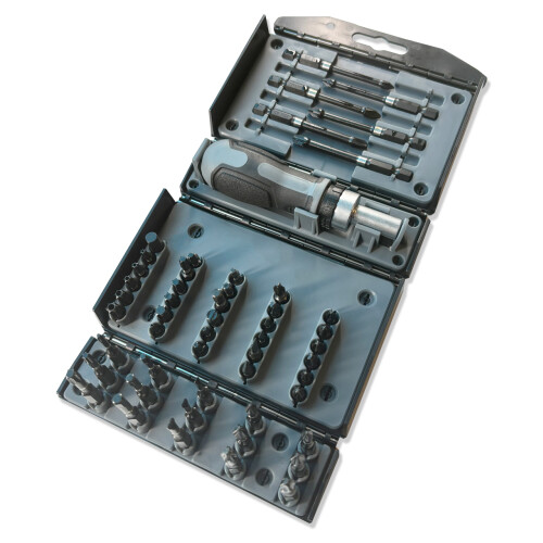 Lumberjack 52 Piece Impact Screwdriver Ratchet Bit Set Includes Plastic Carry Case 1