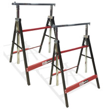 Lumberjack Folding Work Horse Trestles Sawhorse Pair Adjustable Height Stand 150kg