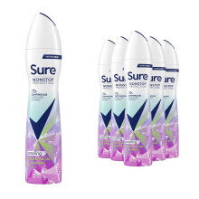 Sure Women Nonstop Protection Antiperspirant Deo Frozen Acai & Jasmine 250ml,6PK