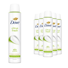 Dove Citrus Fresh Anti-Perspirant Aerosol 48H Sweat & Odour Protection 200ml,6Pk