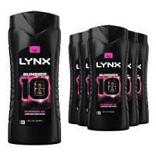 Lynx Limited Edition FIFA No 10 Mens 3 in 1 Body Wash Shower Gel 500ml, 6 Pack