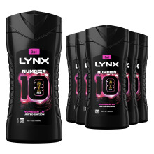 Lynx Limited Edition FIFA No 10 Mens 3 in 1 Body Wash Shower Gel 225ml, 6 Pack