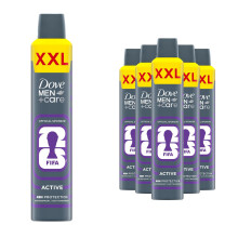 Dove Men+Care FIFA Active XXL Anti-Perspirant Aerosol Deodorant Spray 300ml, 6PK