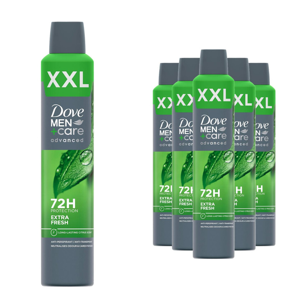 Dove Men+Care Anti-Perspirant Deodorant - Extra Fresh 72H Protection 6x300ml - Image 4