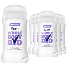 Sure Whole Body Deodorant Stick Rio Coconut with 48Hrs Odour Control 50ml,6 Pack
