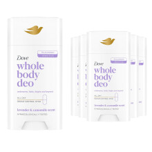 (Lavender & Camomile) Dove Whole Body Lavender Camomile or Raspberry & Rose Deodorant Stick 75ml, 6pk
