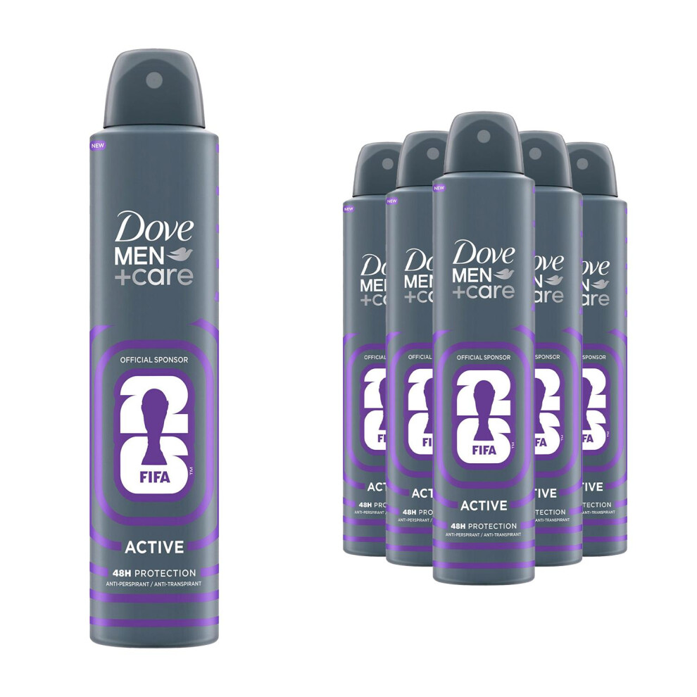 Dove Men+Care Anti-Perspirant Fifa Limited Edition Deodorant Spray 200Ml, 6 Pack