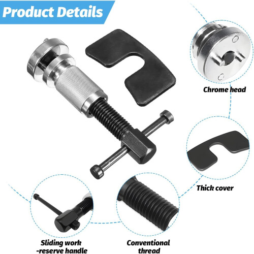 Brake Caliper Piston Tool Set for Easy Rear Disc Brake Pad Replacement, Durable Alloy, Universal Fit 1