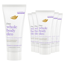 (Lavender & Camomile) Dove Whole Body Lavender Camomile or Raspberry & Rose Deodorant Cream 75ml, 6pk