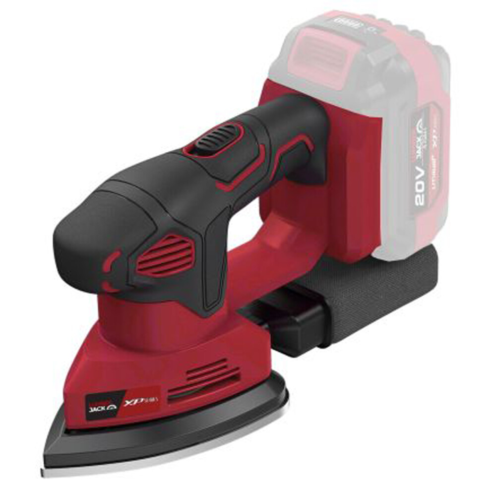 Lumberjack Cordless 20V Mouse Detail Sander With Dust Bag Red (Bare Unit) 5060504002370