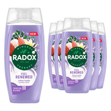 (Feel Renewed) Radox Mineral Therapy Feel Nourished, Indulged or Renewed Body Wash 225ml, 6pk