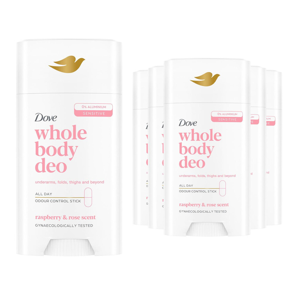 New Dove (Raspberry & Rose) Whole Body Camomile Or Raspberry & Rose Deodorant Stick 75Ml, 6Pk Lavender