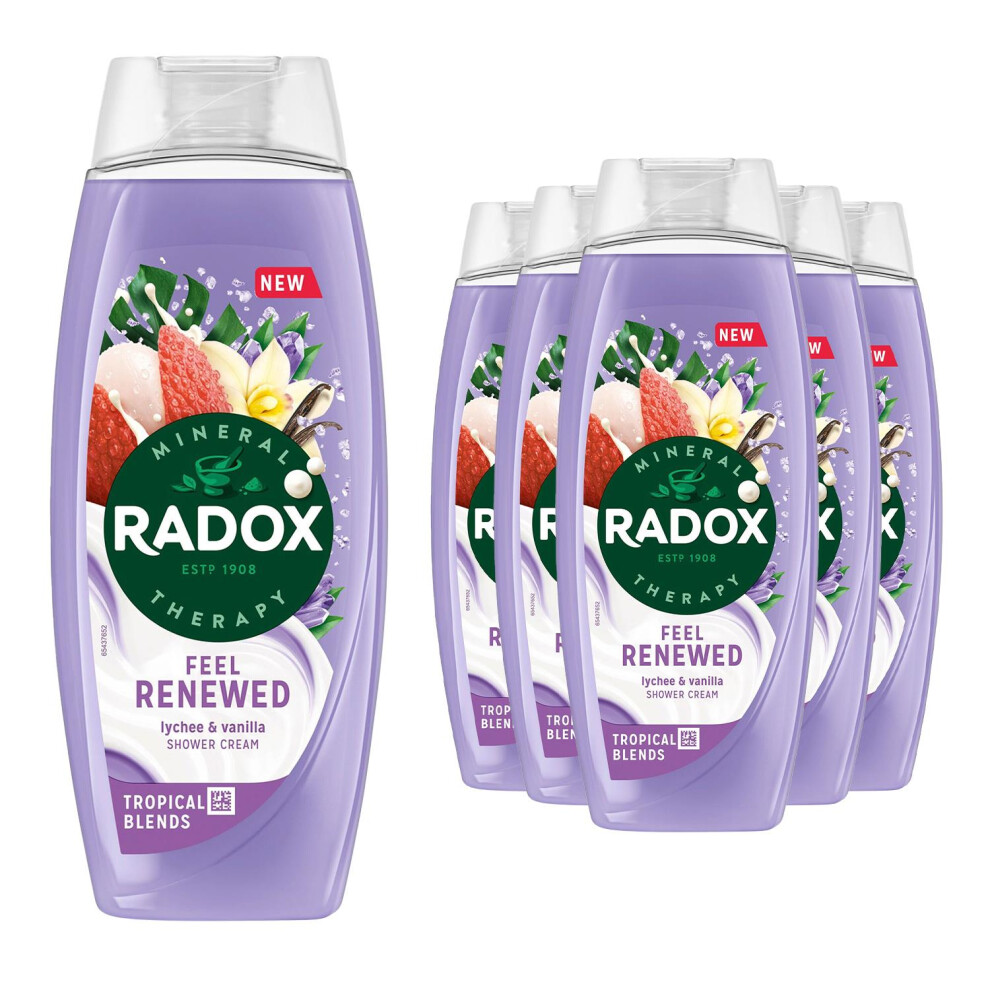 Radox (Feel Renewed) Mineral Therapy Feel Renewed Or Radiant Moisturising Body Wash 450Ml, 6Pk Cream