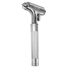 Car Safety Hammer 3in1 Emergency Escape Tool with Window Breaker and Seatbelt Cutter Silver