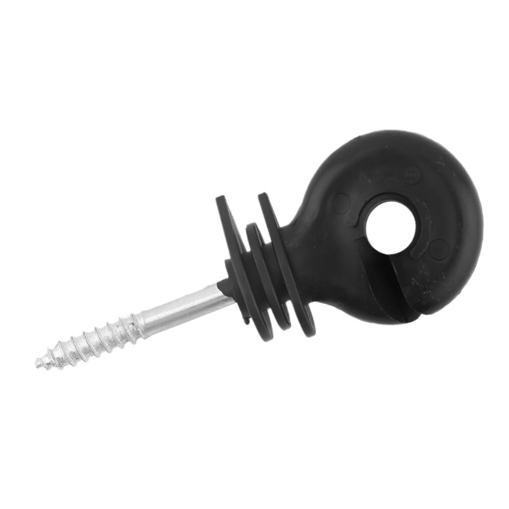 50 Pcs Black Screwin Ring Electric Fence Insulators For Wood Posts, Weatherproof And Uv Resistant 9044945249286
