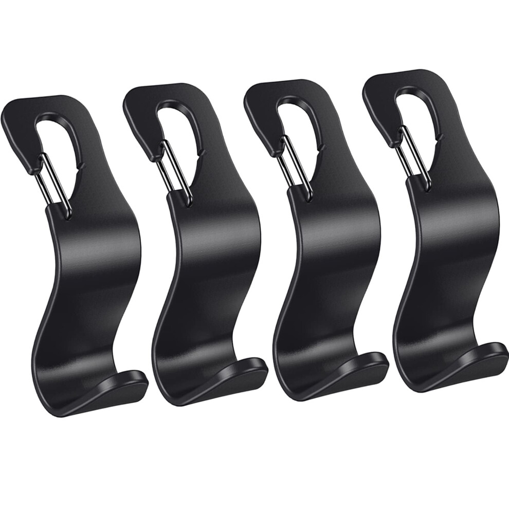 4 Pack Car Headrest Hooks For Bags And Groceries, Heavyduty Back Seat Hangers Organizer 9070919817496