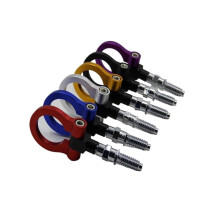 Universal Front Towing Hook Heavy Duty Trailer Ring for OffRoad Vehicle Modification Silver