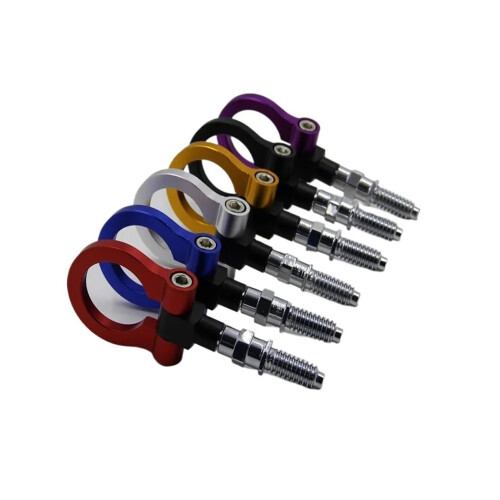 Universal Front Towing Hook Heavy Duty Trailer Ring for OffRoad Vehicle Modification Silver