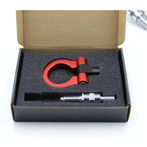 Universal Front Towing Hook Heavy Duty Trailer Ring for OffRoad Vehicle Modification Silver 2