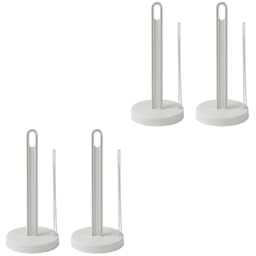 4Stk Weißer Roll Papier Support PP Mittelstange Und 2