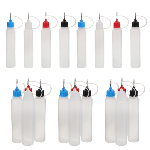 20Pcs Plastic Glue Applicator Bottles with Needle Tip for Paper Crafts