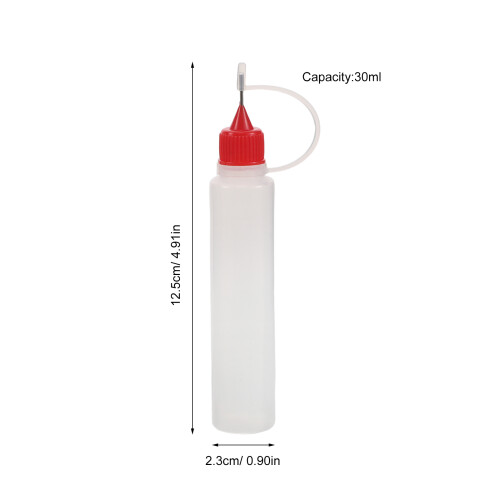 20Pcs Plastic Glue Applicator Bottles with Needle Tip for Paper Crafts 1