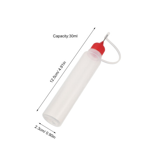 20Pcs Plastic Glue Applicator Bottles with Needle Tip for Paper Crafts 2