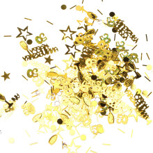 9Paquets Confettis Scintillants Dorés Pour Décoration Anniversaire