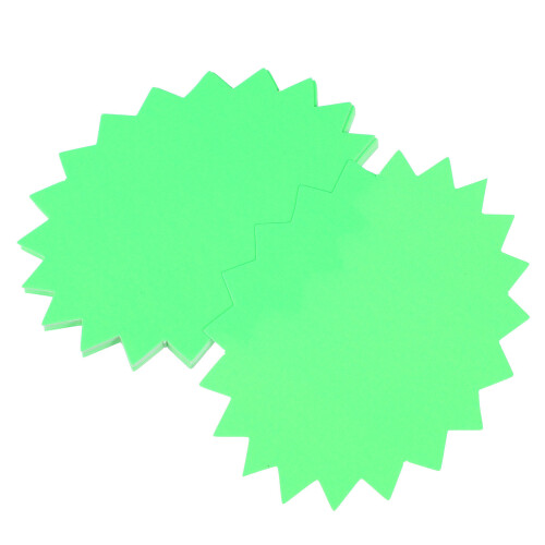 Étiquettes Prix Explosion Vert Boutique Promo