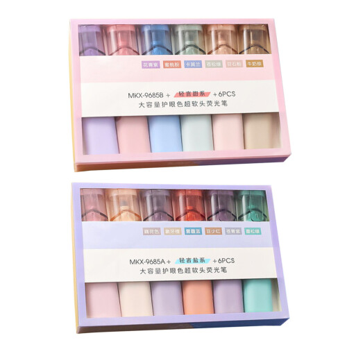 12Pcs Practical Plastic Highlighters for Writing School and Office Use