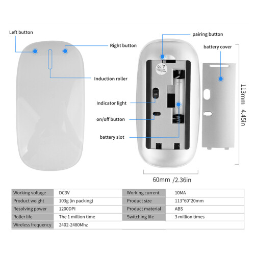 1Wireless Mouse Ergonomische Holz Design Für Büro 2