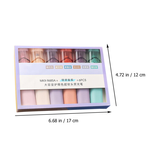 12Pcs Practical Plastic Highlighters for Writing School and Office Use 2