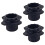 6Pièces Anneau Antidérapant Micro Microphone Silicone Noir Usage 6